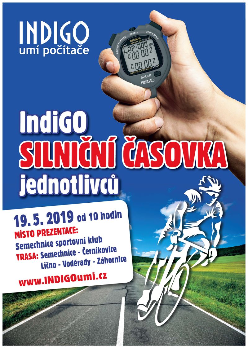 Silniční časovka INDIGO 2019 :  Semechnice - Houdkovice - Byzhradec - Černíkovice - Voděrady - Vojenice - fotogalerie